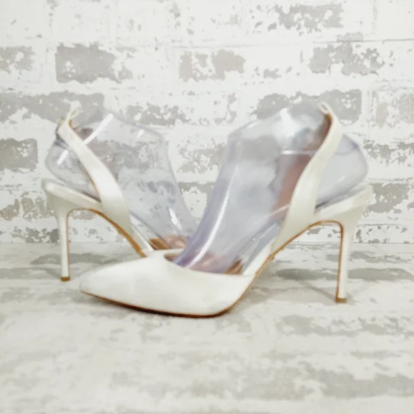 Badgley Mischka Blanca White Winter Heels M1001 - Picture 5 of 15